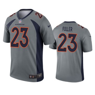 Denver Broncos Kyle Fuller Gray Inverted Legend Jersey