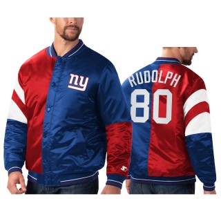 Giants Kyle Rudolph Royal Red Split Jacket