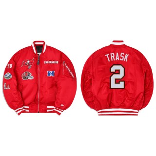 Kyle Trask Alpha Industries X Tampa Bay Buccaneers MA-1 Bomber Red Jacket