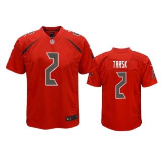 Tampa Bay Buccaneers Kyle Trask Red Color Rush Game Jersey