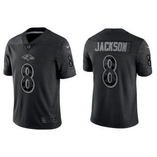 Lamar Jackson Baltimore Ravens Black Reflective Limited Jersey