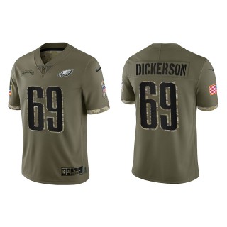 Landon Dickerson Philadelphia Eagles Olive 2022 Salute To Service Limited Jersey