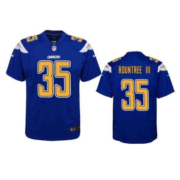 Los Angeles Chargers Larry Rountree III Royal Color Rush Game Jersey