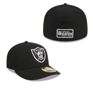 Las Vegas Raiders Black 2023 NFL Crucial Catch Low Profile Fitted Hat