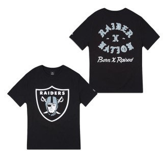 Men's Las Vegas Raiders Born x Raised Black Heavyweight T-Shirt