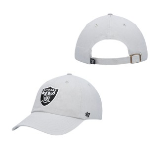 Men's Las Vegas Raiders Gray Secondary Clean Up Adjustable Hat