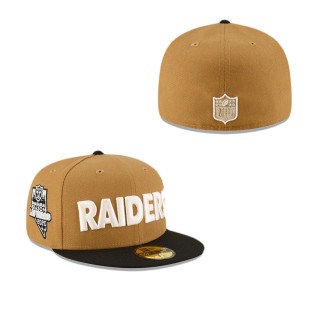 Las Vegas Raiders Ivory Wheat 59FIFTY Fitted Hat
