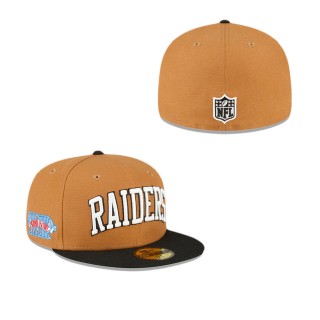 Las Vegas Raiders Light Bronze 59FIFTY Fitted Hat