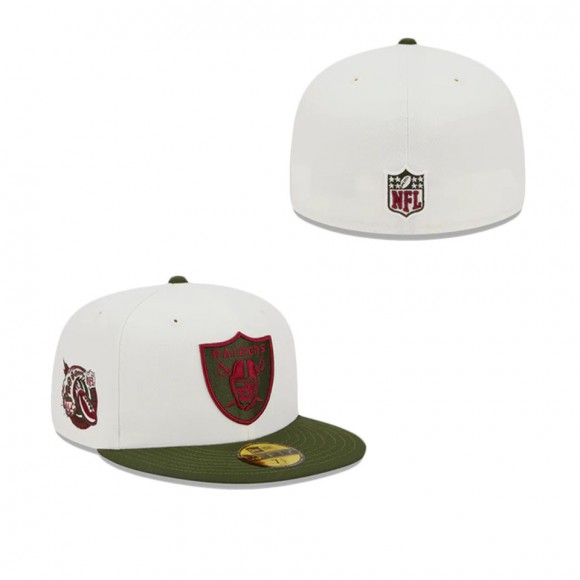 Las Vegas Raiders Olive Branch 59FIFTY Fitted Hat