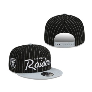 Las Vegas Raiders Pinstripe 9FIFTY Snapback Hat