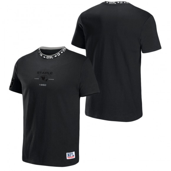 Men's Las Vegas Raiders NFL x Staple Black Globe T-Shirt