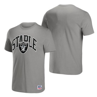 Men's Las Vegas Raiders NFL x Staple Gray Logo Lockup T-Shirt
