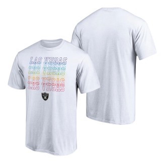 Men's Las Vegas Raiders White Fanatics Branded City Pride T-Shirt