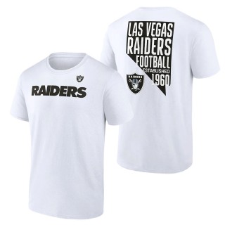 Men's Las Vegas Raiders Fanatics Branded White Hot Shot State T-Shirt