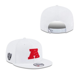 Men's Las Vegas Raiders White Pro Bowl 9FIFTY Snapback Hat