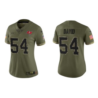 Lavonte David Women's Tampa Bay Buccaneers Olive 2022 Salute To Service Limited Jersey