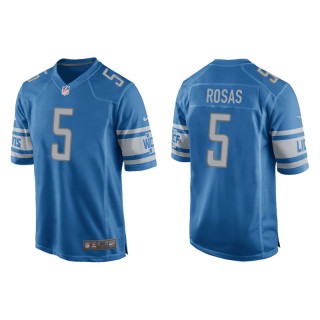 Men's Detroit Lions Aldrick Rosas Blue Game Jersey