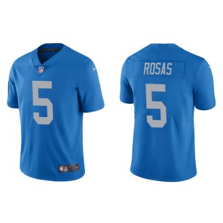 Men's Detroit Lions Aldrick Rosas Blue Vapor Limited Jersey