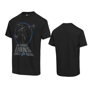 Detroit Lions Black Disney Star Wars Empire Title Crawl T-Shirt