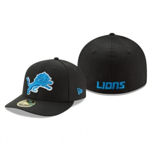 Detroit Lions Black Omaha Low Profile 59FIFTY Hat