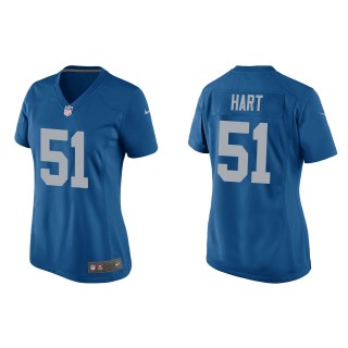 Women Bobby Hart Lions Blue Throwback Game Jersey
