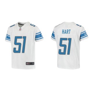 Youth Bobby Hart Lions White Game Jersey