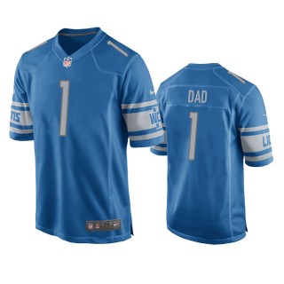 Detroit Lions Dad Blue 2021 Fathers Day Game Jersey