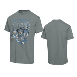 Detroit Lions Graphite Disney Mickey Huddle T-Shirt
