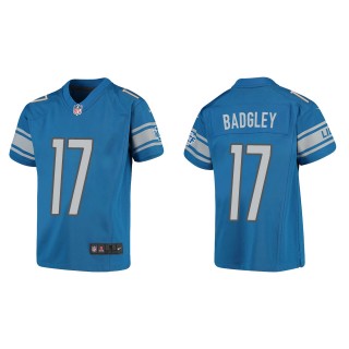 Youth Detroit Lions Michael Badgley Blue Game Jersey