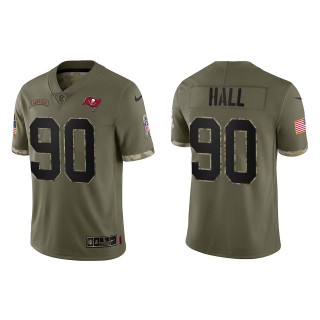 Logan Hall Tampa Bay Buccaneers Olive 2022 Salute To Service Limited Jersey