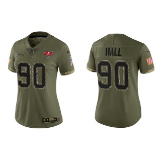 Logan Hall Women's Tampa Bay Buccaneers Olive 2022 Salute To Service Limited Jersey