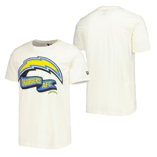 Men's Los Angeles Chargers Cream Sideline Chrome T-Shirt