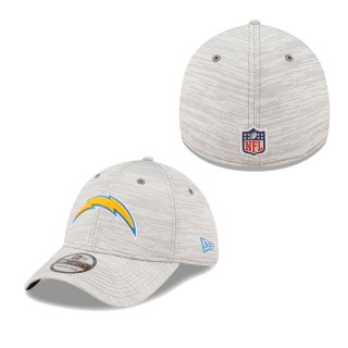 Men's Los Angeles Chargers Gray 2022 NFL Training Camp Official Coach 39THIRTY Flex Hat