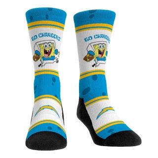 Los Angeles Chargers NFL x Nickelodeon Spongebob Squarepants Team Up Crew Socks