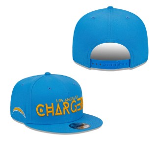 Los Angeles Chargers Powder Blue Word 9FIFTY Snapback Hat