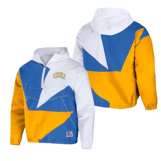 Men's Los Angeles Chargers NFL x Staple Blue All Over Print Quarter-Zip Pullover Jacket