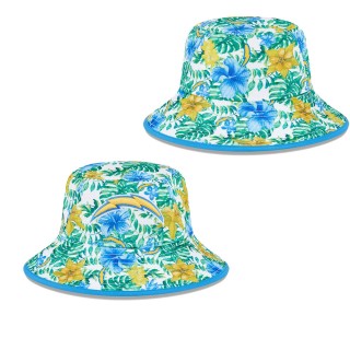 Los Angeles Chargers White Botanical Bucket Hat