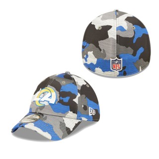 Men's Los Angeles Rams Camo 2022 NFL Training Camp Official 39THIRTY Flex Hat