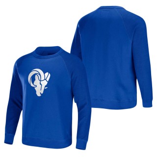 Men's Los Angeles Rams NFL x Darius Rucker Collection by Fanatics Royal Raglan Fleece Pullover Sweatshirt