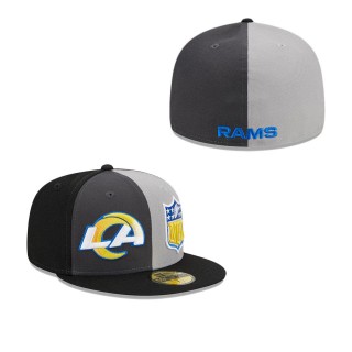 Los Angeles Rams Gray Black 2023 Sideline 59FIFTY Fitted Hat