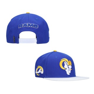 Men's Los Angeles Rams Pro Standard Royal White 2Tone Snapback Hat