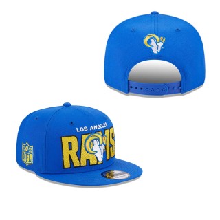 Men's Los Angeles Rams Royal 2023 NFL Draft 9FIFTY Snapback Adjustable Hat