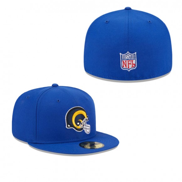 Los Angeles Rams Royal Throwback Main Fitted Hat