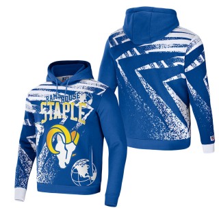 Men's Los Angeles Rams NFL x Staple Royal All Over Print Pullover Hoodie