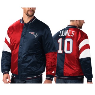 Patriots Mac Jones Navy Red Split Jacket