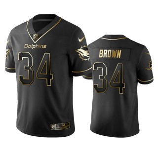 Malcolm Brown Dolphins Black Golden Edition Vapor Limited Jersey