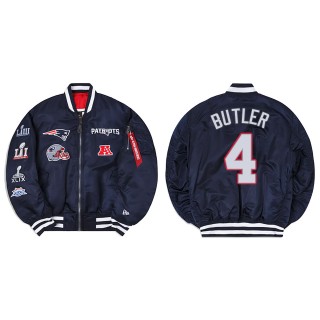 Malcolm Butler Alpha Industries X New England Patriots MA-1 Bomber Navy Jacket