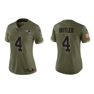 Malcolm Butler Women's New England Patriots Olive 2022 Salute To Service Limited Jersey