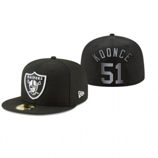 Las Vegas Raiders Malcolm Koonce Black Omaha 59FIFTY Fitted Hat