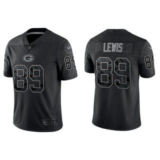 Marcedes Lewis Green Bay Packers Black Reflective Limited Jersey